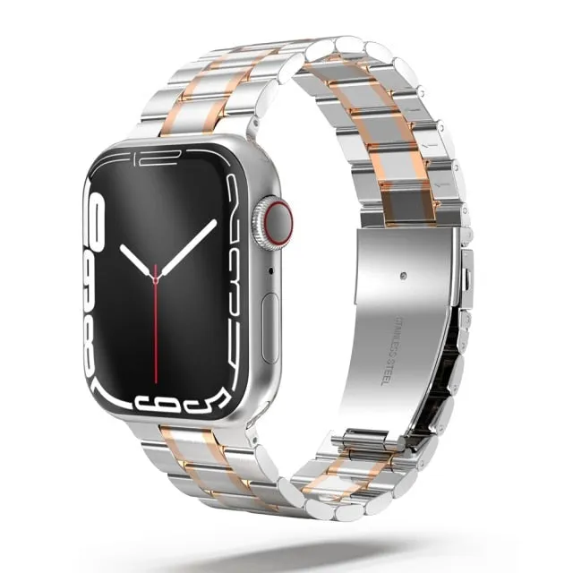 Mens Luxury designer Metal steel Strap, Apple Watch Band Series 8 7 6
