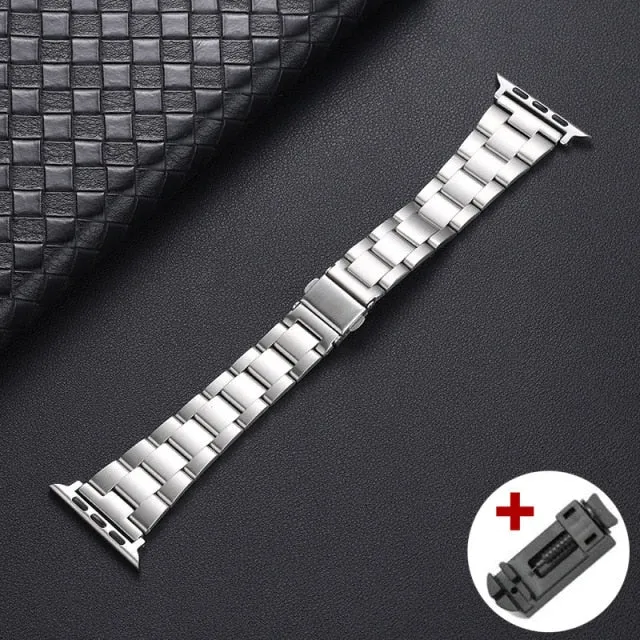Metal Strap For Apple Watch Band Series 7 6 Luxury Slim Premium Steel