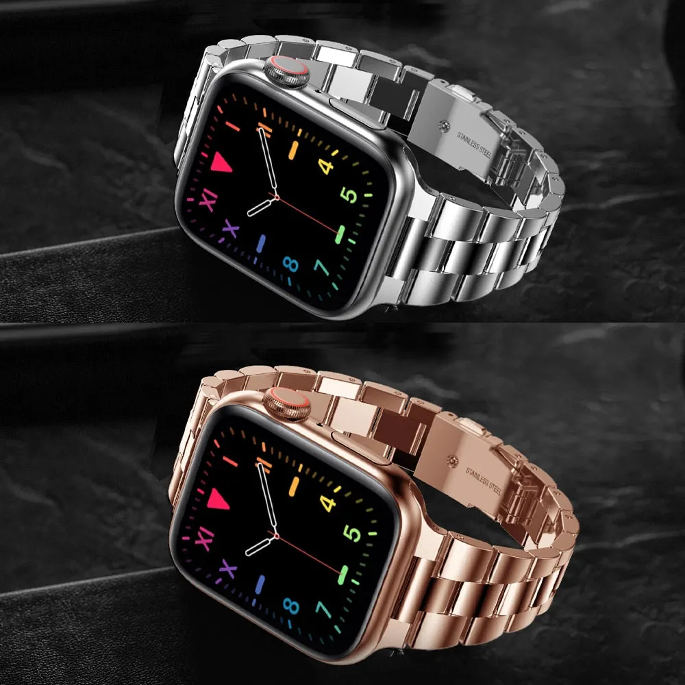 Metal Strap For Apple Watch Band Series 7 6 Luxury Slim Premium Steel