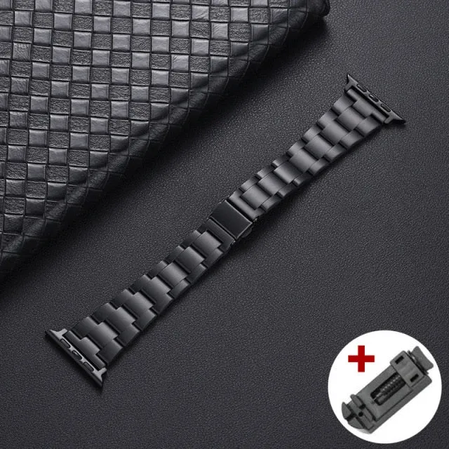 Metal Strap For Apple Watch Band Series 7 6 Luxury Slim Premium Steel
