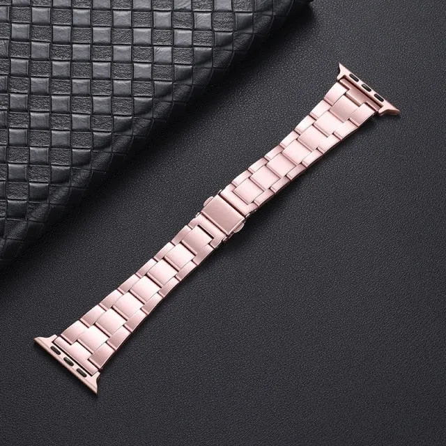Metal Strap For Apple Watch Band Series 7 6 Luxury Slim Premium Steel