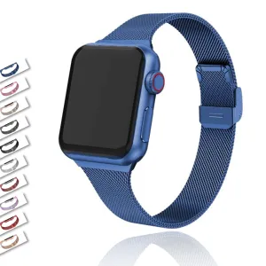 Milanese Strap For Apple Watch Band Series 7 6 5 4 Slim Metal Bracelet