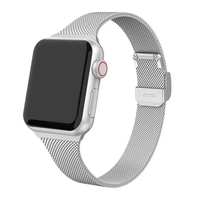 Milanese Strap For Apple Watch Band Series 7 6 5 4 Slim Metal Bracelet