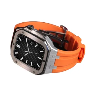 Modification Kit Metal Case Rubber Silicone Correa For Apple Watch Band Series 6 5 4 Bracelet iWatch 45mm 44mm Wristband |Watchbands|