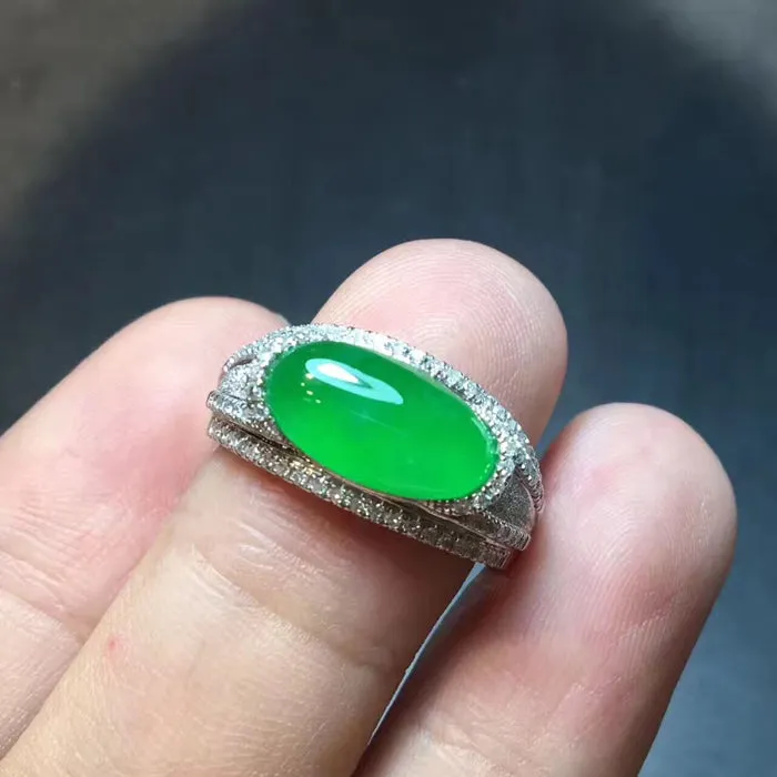 Natural Jade Ring Jadeite Ring NRG032