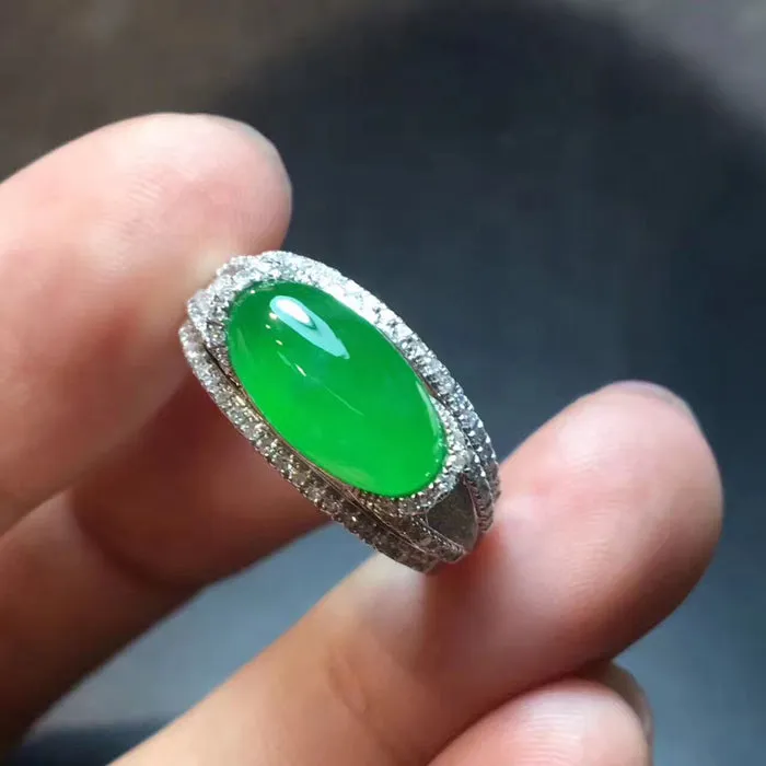 Natural Jade Ring Jadeite Ring NRG032