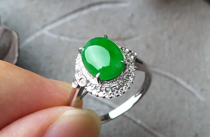 Natural Jade Ring Jadeite Ring TP26