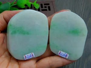 Natural Jade Rough Jadeite Raw (120g, 59X50X21mm) & (46g, 55X41X10mm)