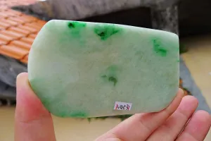 Natural Jade Rough Jadeite Raw (127g,9.6X5.7X0.8cm)