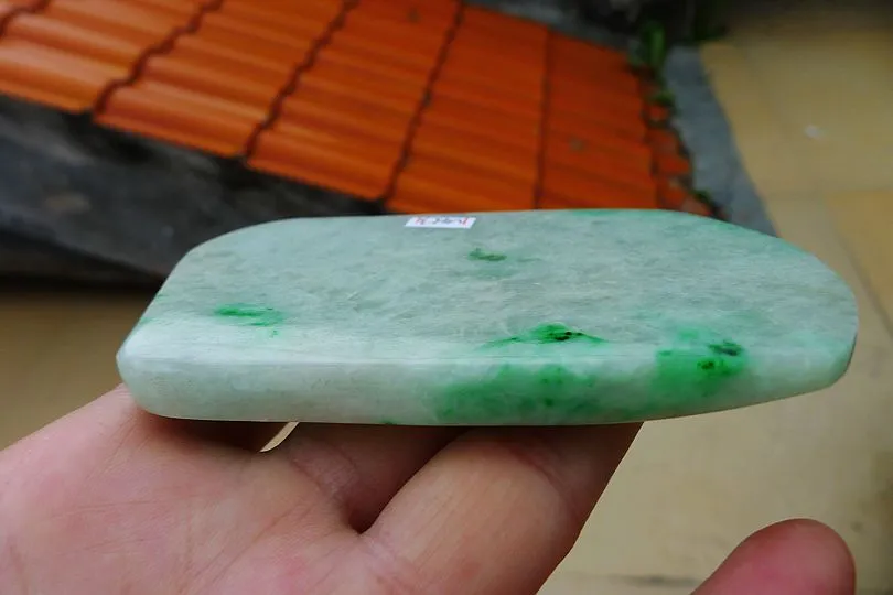 Natural Jade Rough Jadeite Raw (127g,9.6X5.7X0.8cm)