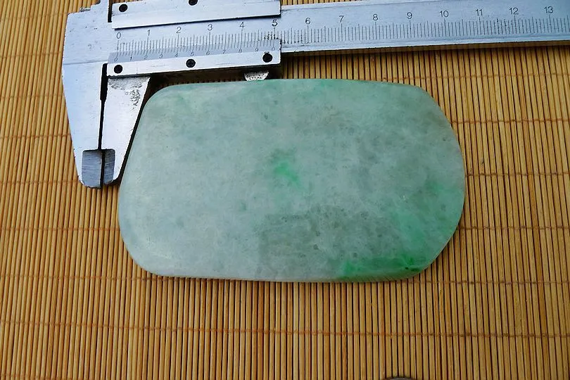 Natural Jade Rough Jadeite Raw (127g,9.6X5.7X0.8cm)