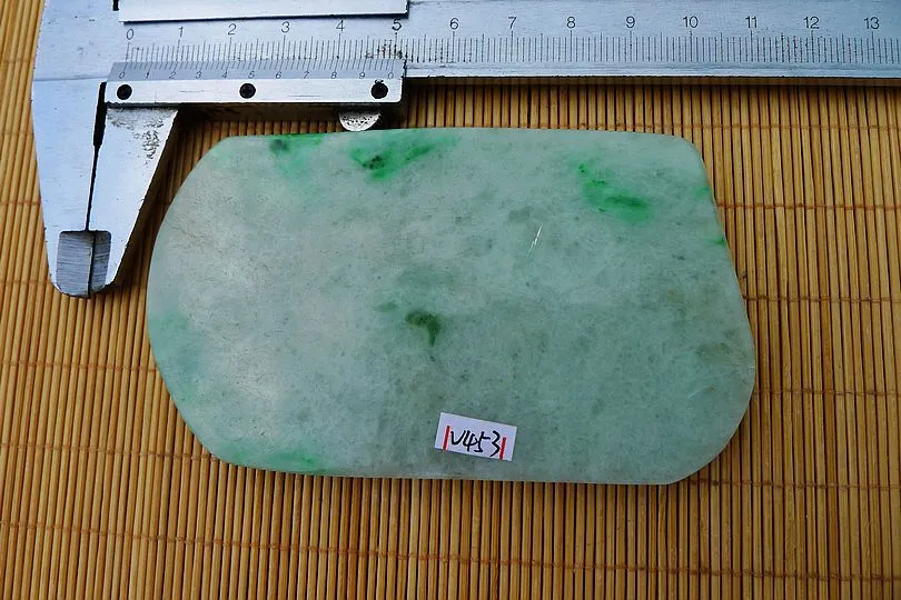 Natural Jade Rough Jadeite Raw (127g,9.6X5.7X0.8cm)