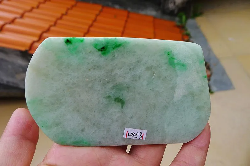 Natural Jade Rough Jadeite Raw (127g,9.6X5.7X0.8cm)