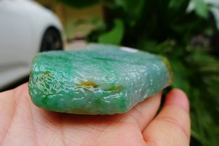 Natural Jade Rough Jadeite Raw (130g,7.8X7.7X1cm)