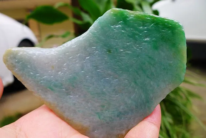 Natural Jade Rough Jadeite Raw (130g,7.8X7.7X1cm)