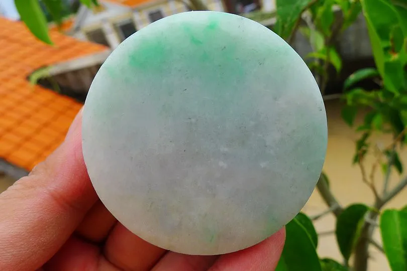 Natural Jade Rough Jadeite Raw (138g,5.35X5.35X1.8cm)