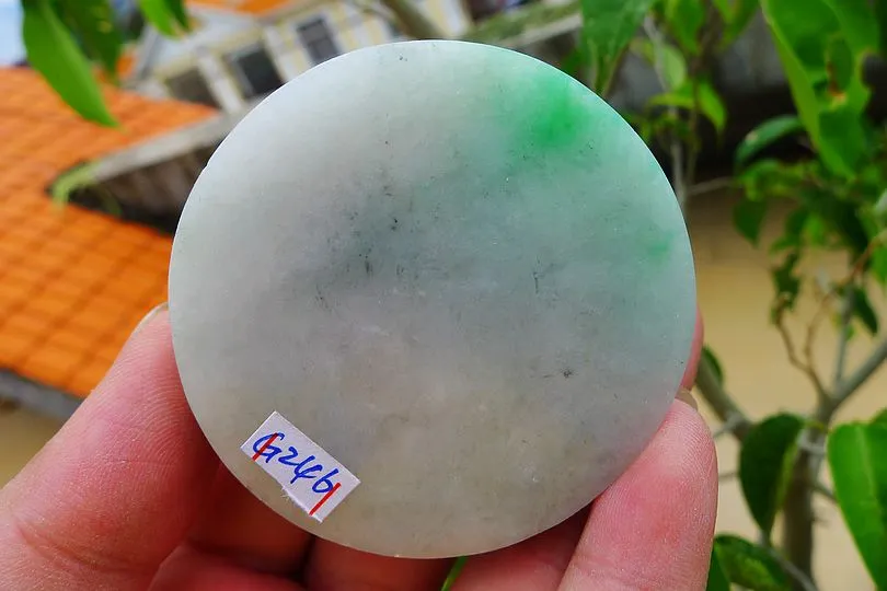 Natural Jade Rough Jadeite Raw (138g,5.35X5.35X1.8cm)