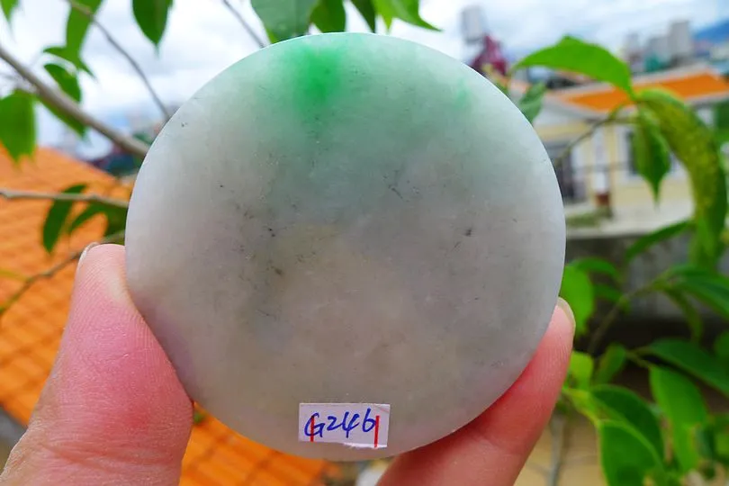 Natural Jade Rough Jadeite Raw (138g,5.35X5.35X1.8cm)