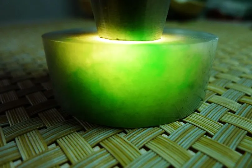 Natural Jade Rough Jadeite Raw (138g,5.35X5.35X1.8cm)