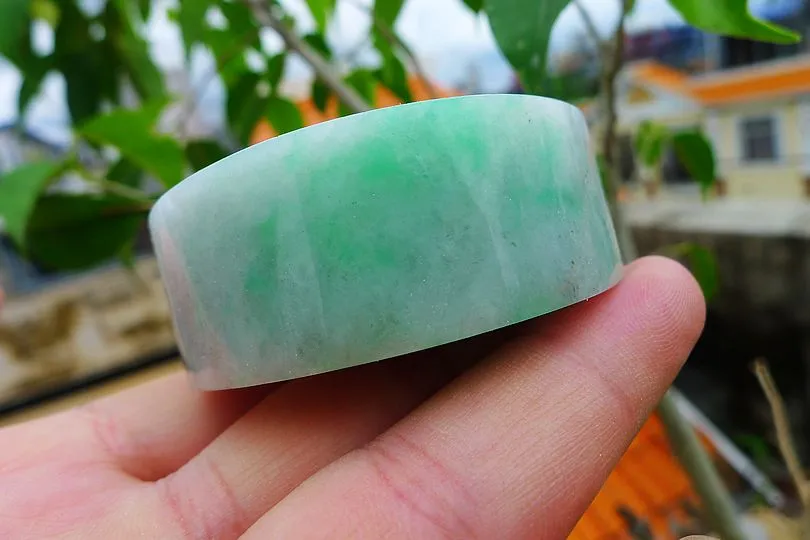 Natural Jade Rough Jadeite Raw (138g,5.35X5.35X1.8cm)