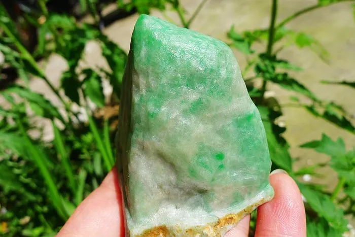 Natural Jade Rough Jadeite Raw (144g,5.7X5.9X3.9cm)