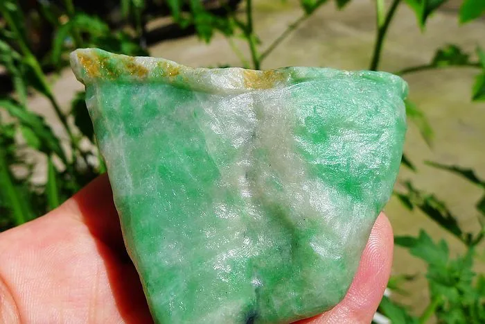 Natural Jade Rough Jadeite Raw (144g,5.7X5.9X3.9cm)