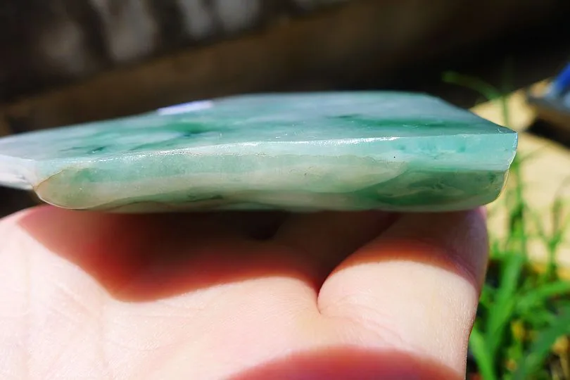 Natural Jade Rough Jadeite Raw (184g,7.4X6.8X1.8cm)