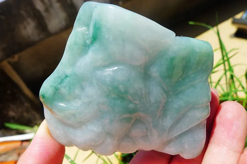 Natural Jade Rough Jadeite Raw (184g,7.4X6.8X1.8cm)