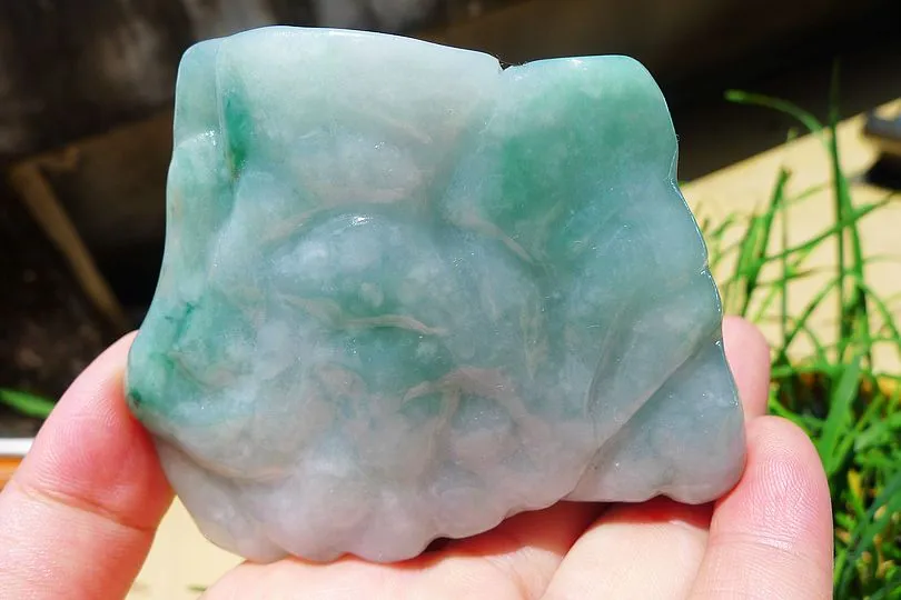 Natural Jade Rough Jadeite Raw (184g,7.4X6.8X1.8cm)