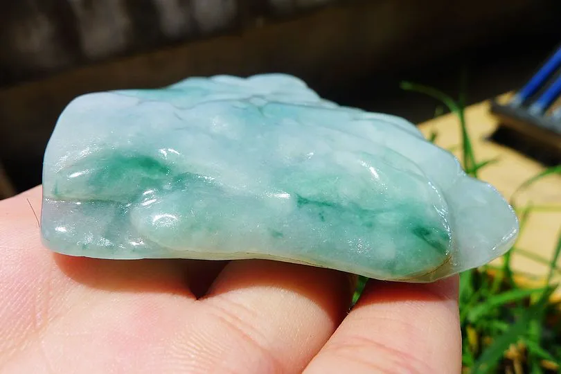 Natural Jade Rough Jadeite Raw (184g,7.4X6.8X1.8cm)