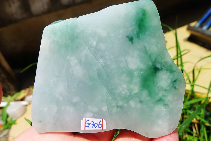 Natural Jade Rough Jadeite Raw (184g,7.4X6.8X1.8cm)