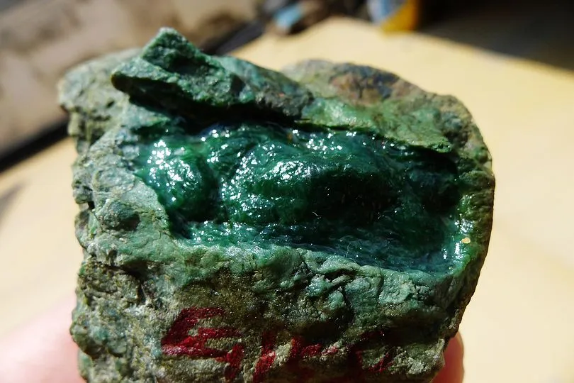 Natural Jade Rough Jadeite Raw (271g,6.6X6.5X4.5cm)