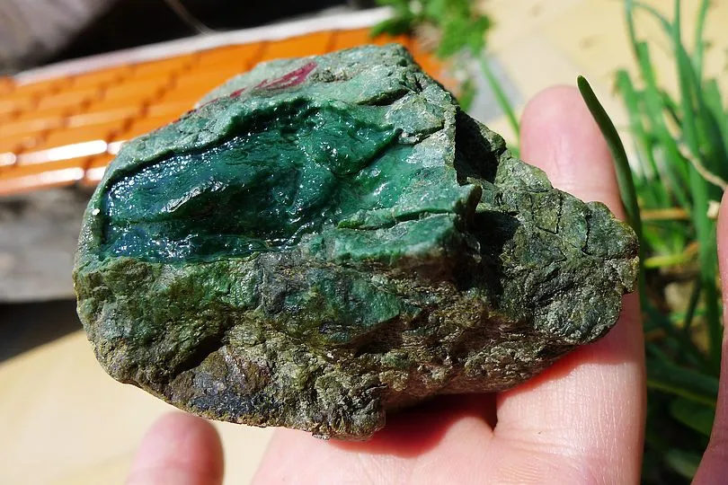 Natural Jade Rough Jadeite Raw (271g,6.6X6.5X4.5cm)