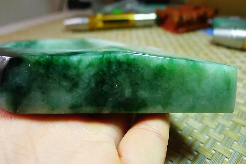 Natural Jade Rough Jadeite Raw (452g,12.8X9.9X12.3cm)