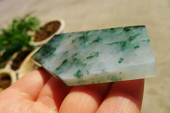 Natural Jade Rough Jadeite Raw (65g,8.2X3.7X0.75cm)