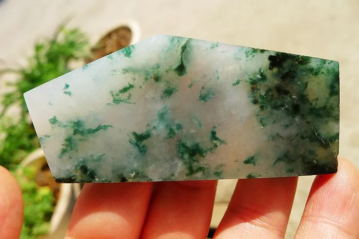 Natural Jade Rough Jadeite Raw (65g,8.2X3.7X0.75cm)