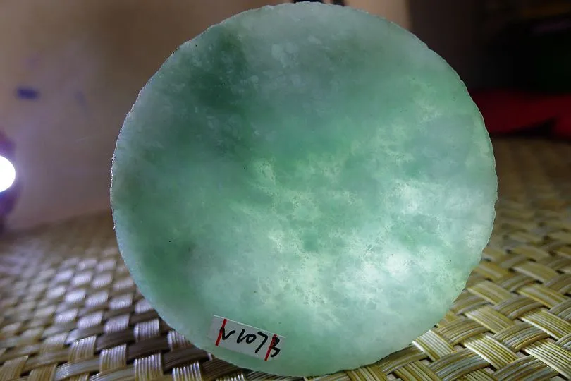 Natural Jade Rough Jadeite Raw (76g,5.8X5.8X0.85cm)