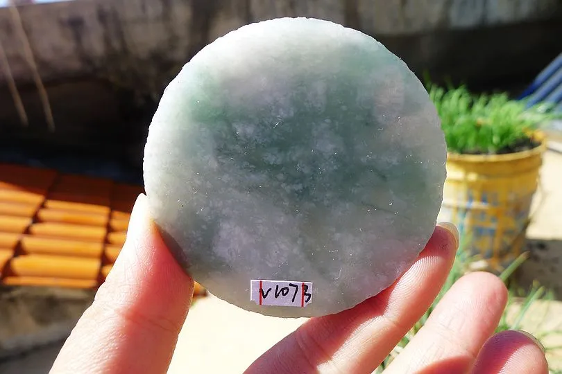 Natural Jade Rough Jadeite Raw (76g,5.8X5.8X0.85cm)