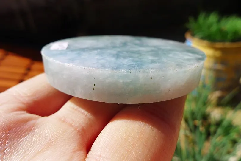 Natural Jade Rough Jadeite Raw (76g,5.8X5.8X0.85cm)