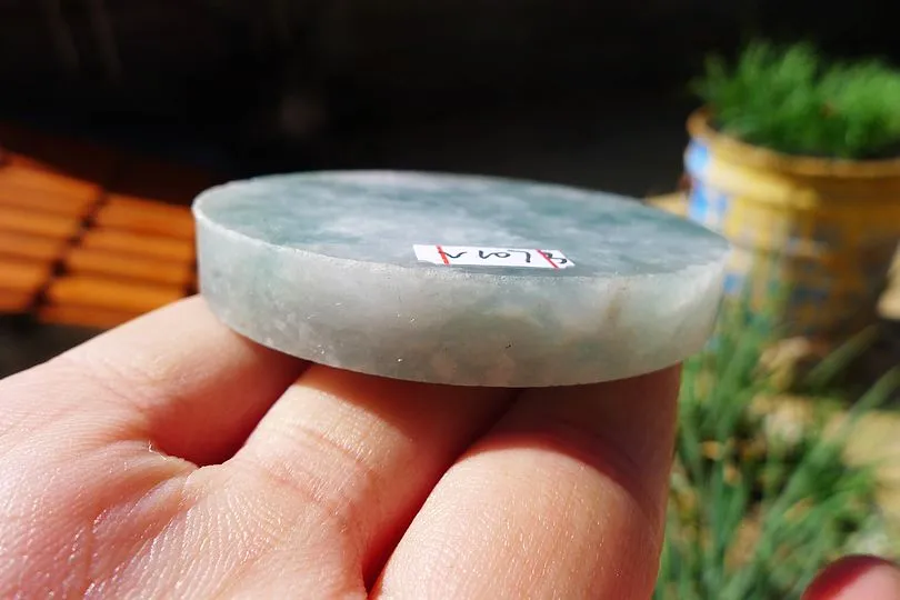 Natural Jade Rough Jadeite Raw (76g,5.8X5.8X0.85cm)