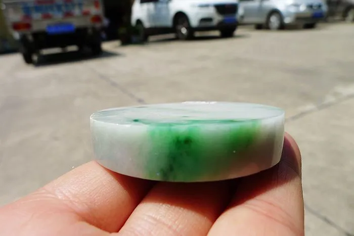 Natural Jade Rough Jadeite Raw (80g,5.2X5.2X1.1cm)