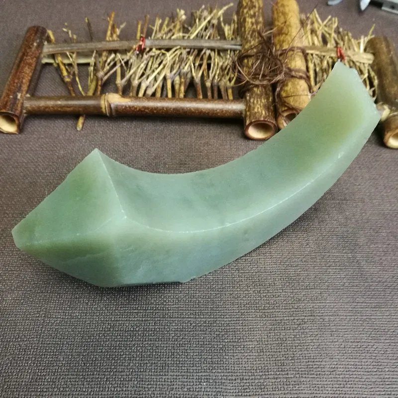 Natural Kunlun Jade Rough Nephrite Raw (256g,13X4X2.8cm)