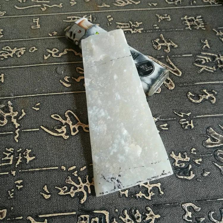 Natural Kunlun Jade Rough Nephrite Raw (60g, 10.5X4.4X0.9X0.2cm)