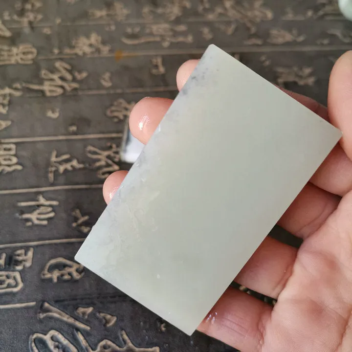 Natural Kunlun Jade Rough Nephrite Raw (73g, 7X4X0.9cm)