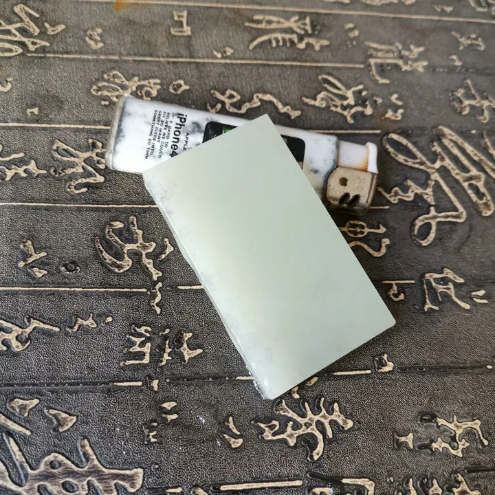 Natural Kunlun Jade Rough Nephrite Raw (73g, 7X4X0.9cm)