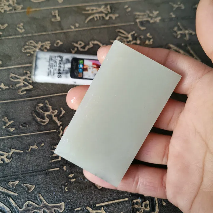 Natural Kunlun Jade Rough Nephrite Raw (73g, 7X4X0.9cm)