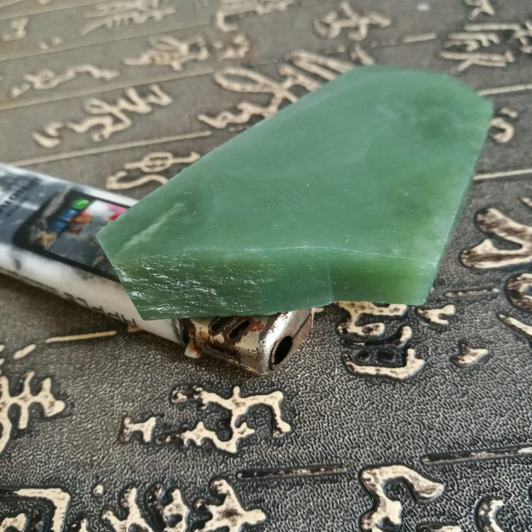 Natural Kunlun Jade Rough Nephrite Raw (77g, 7.8X2.9X0.7cm)