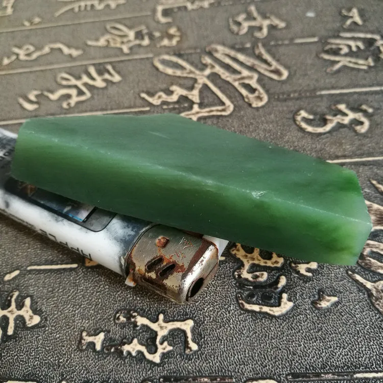 Natural Kunlun Jade Rough Nephrite Raw (77g, 7.8X2.9X0.7cm)