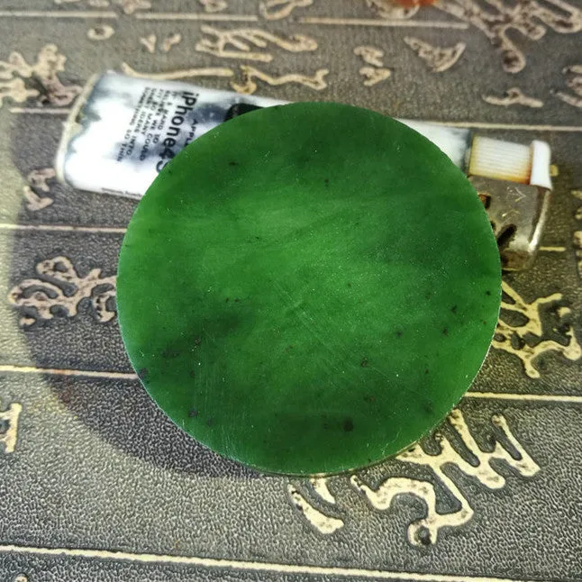 Natural Kunlun Jade Rough Nephrite Raw (80g, 5.3X5.3X1.2cm)