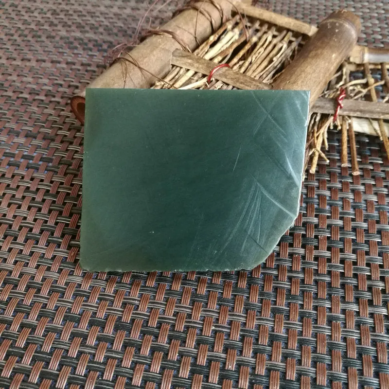 Natural Kunlun Jade Rough Nephrite Raw (92g,7X5.3X0.9cm)